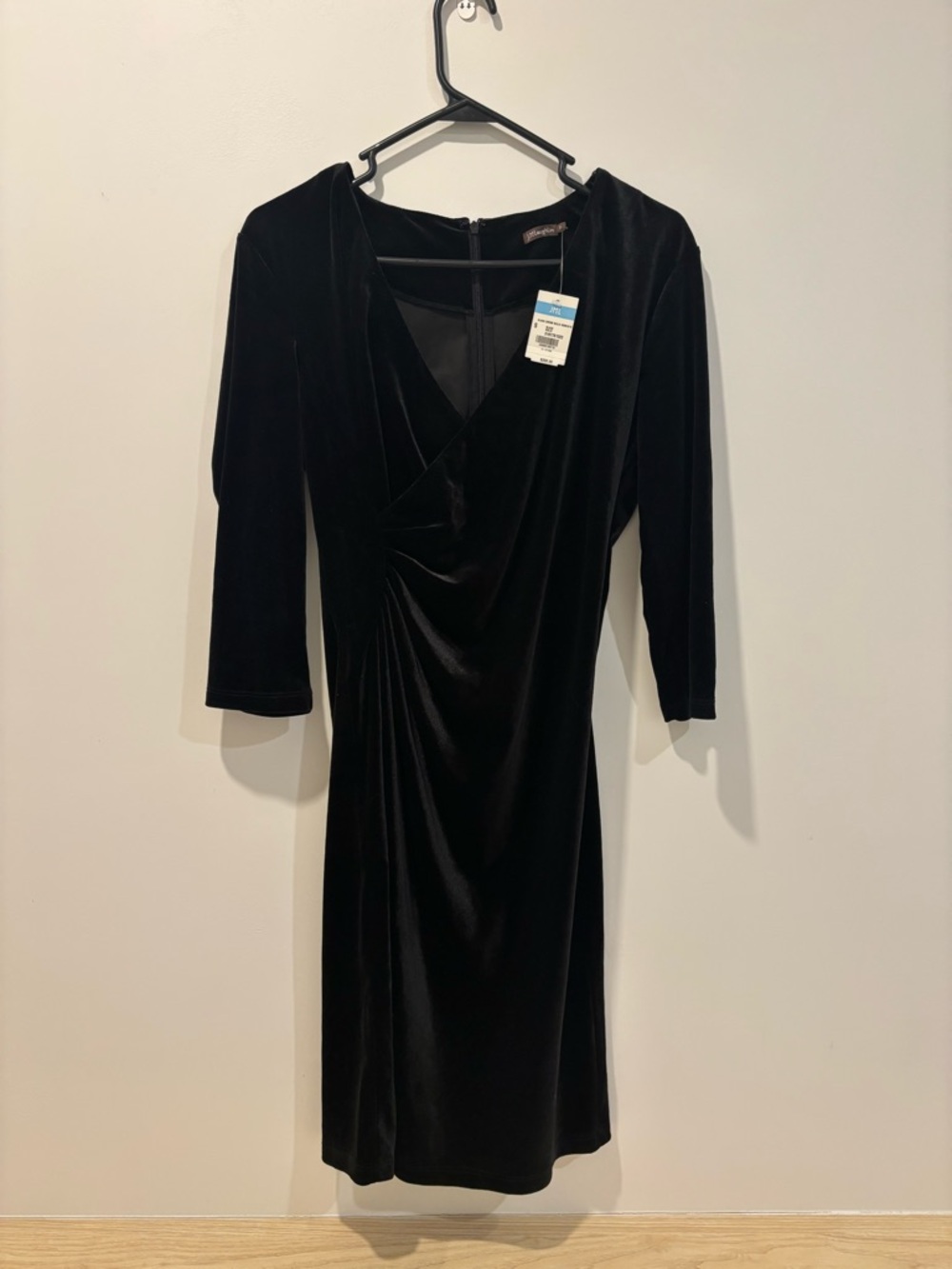 NEVER WORN - J. McLaughlin Black Velvet Dress. Retails for $228, yours for $100!
